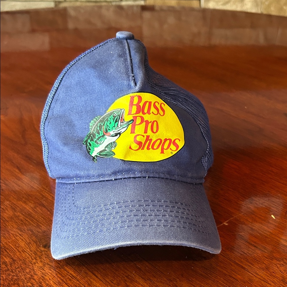 Bass Pro Shops Navy Cap with Yellow Logo